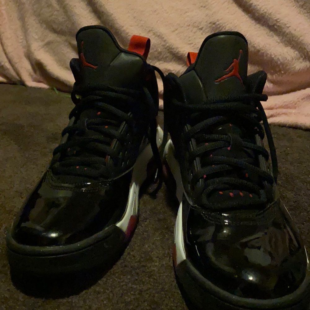 Red ,black and white Jordan’s